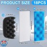Threlaco 18 Pcs Bio Foam Set Compatible with Aquarium Filters Including Blue White Black Bio Foam for Replacement Filter Media Kit(Compatible with 206/207)
