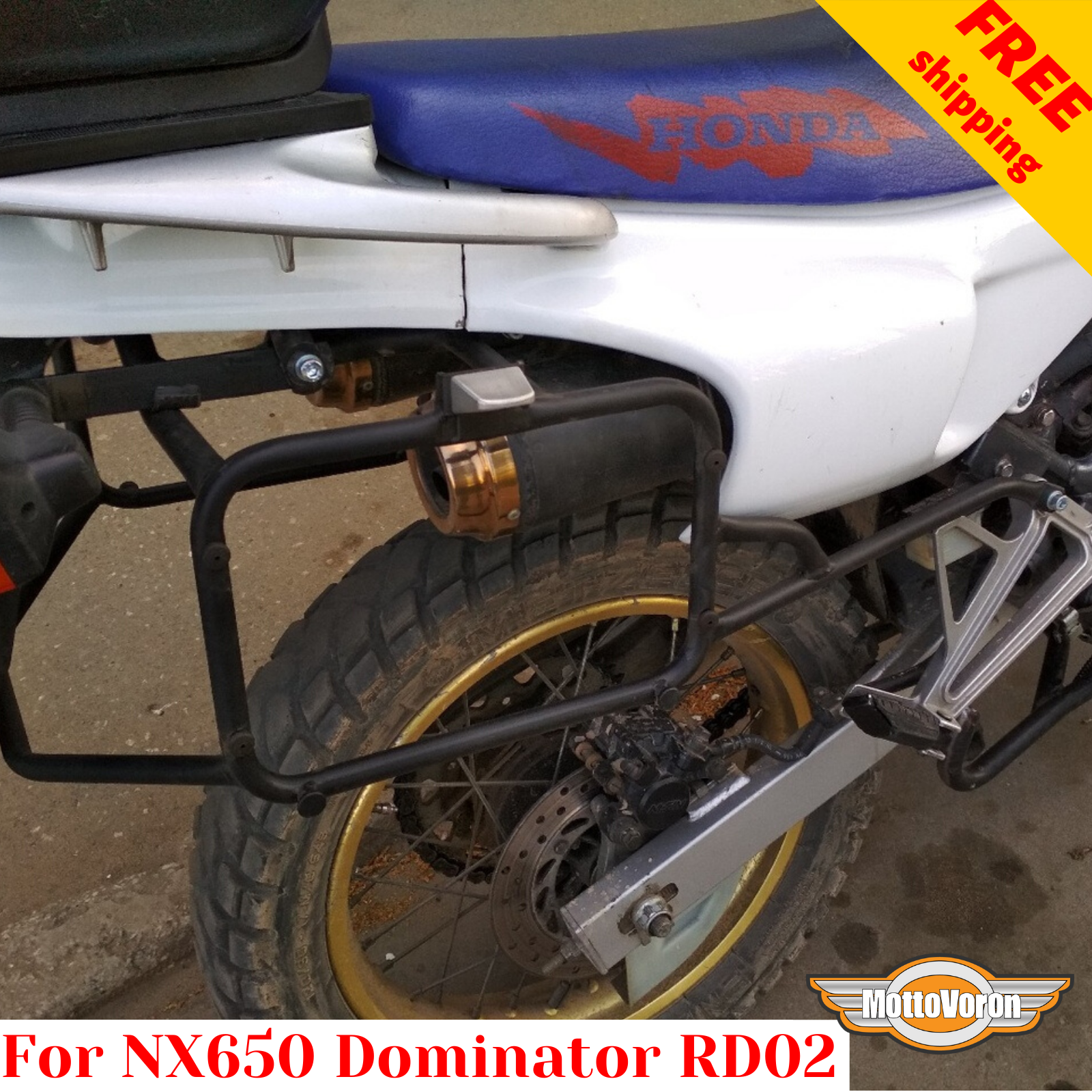 For Honda NX650 Pannier rack Dominator 650 NX Side carrier for