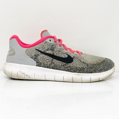 Nike Girls Free RN 2017 904258-001 Серые кроссовки для бега Размер 5Y