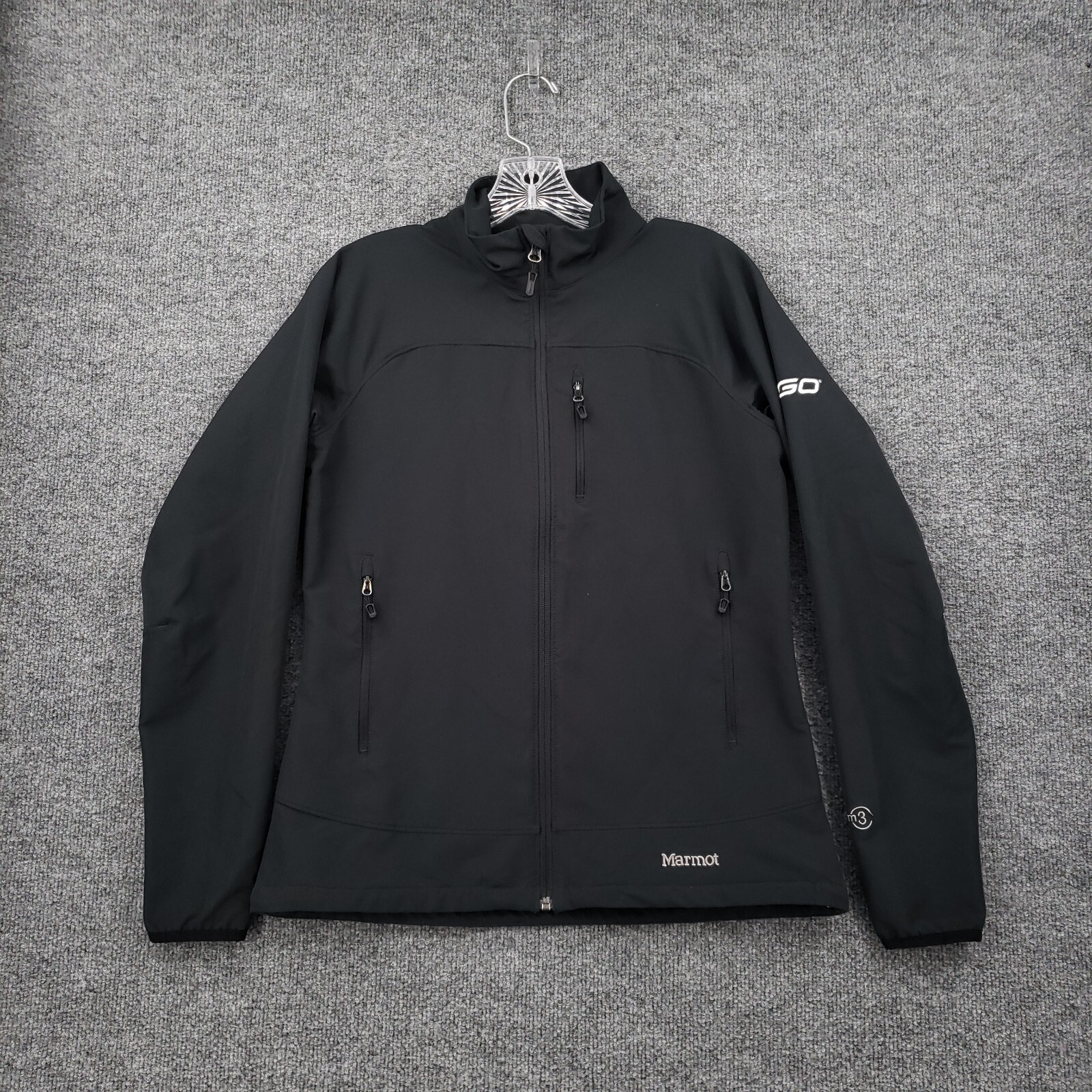 Marmot Jacket Women M Medium Black Full Zip Pocket Mock Neck