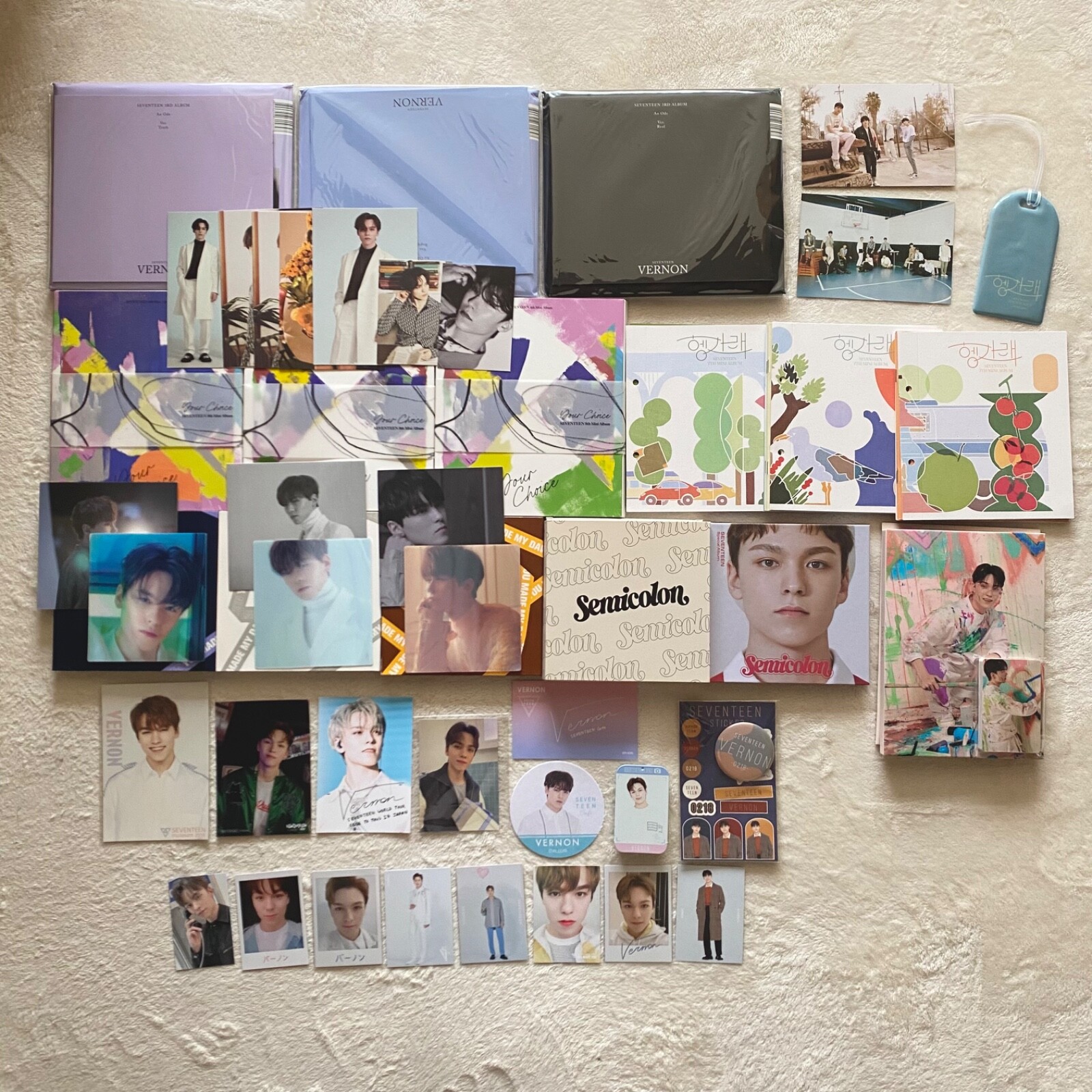 SEVENTEEN Album set of 14 + Vernon photo cards + you made my