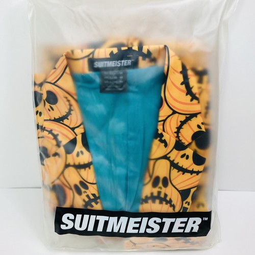 Suitmeister Large Pumpkin Head Jack O Lantern Jacket w/ Tie New Halloween Adult