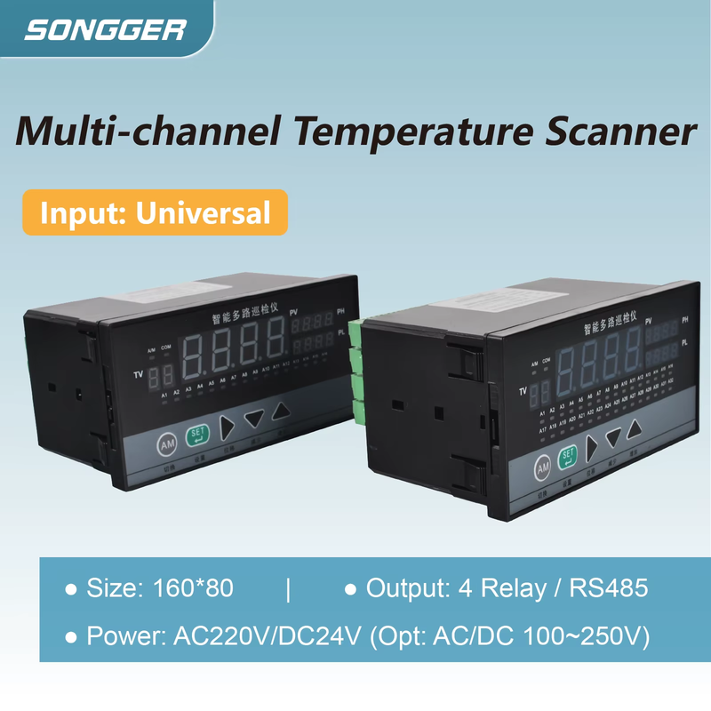 8/16/24/32 Channel Intelligent Temperature Logger 4‑20 mA RS485 Modbus RTU for T