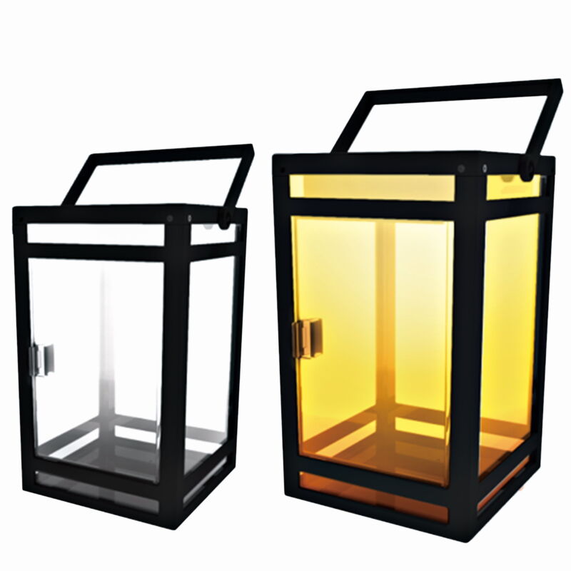 Techko Solar Portable Lantern - Amber or White Light (Clear Panel)