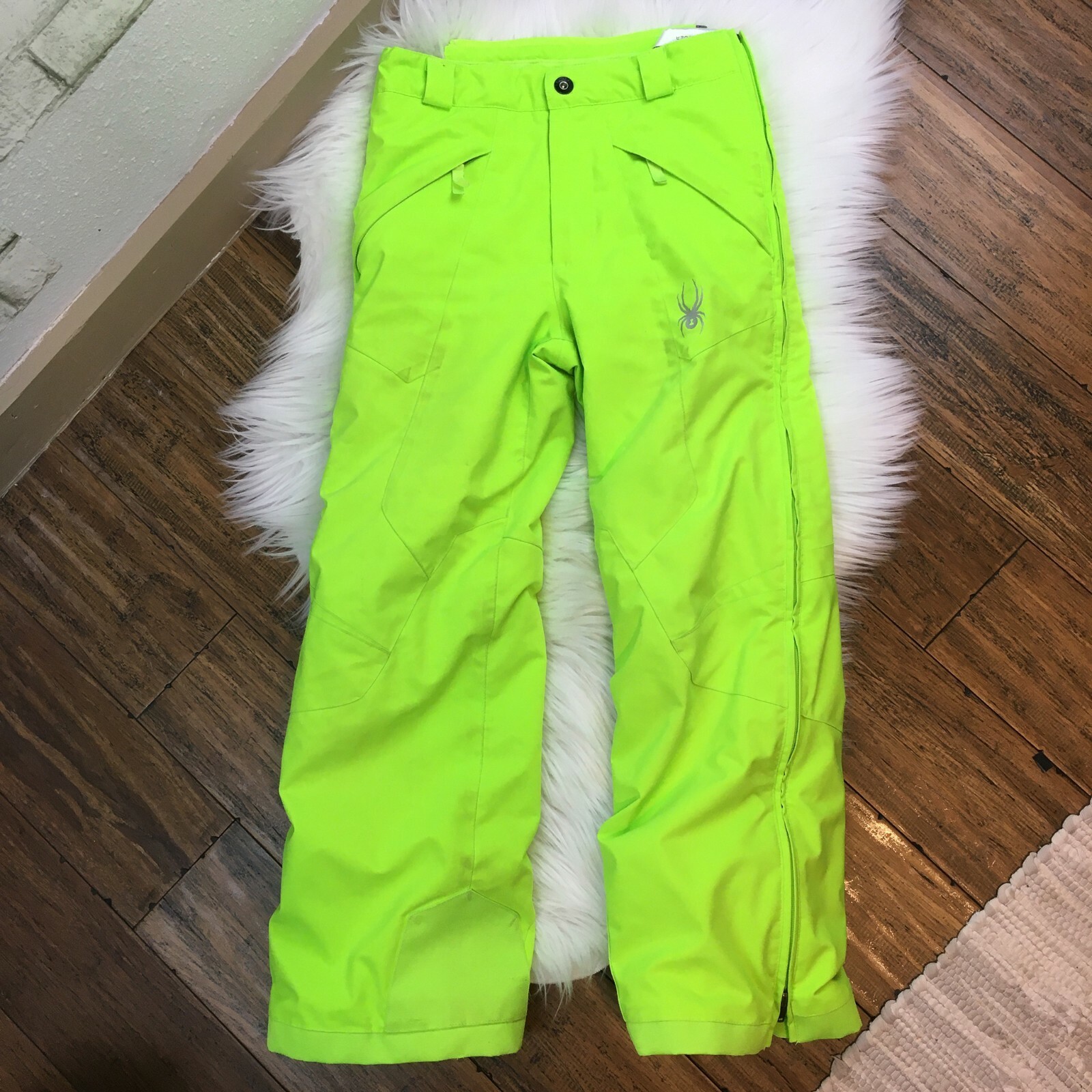 Spyder Kids Boys Neon Bright Green Snow Ski Board Pants Size 12 | eBay