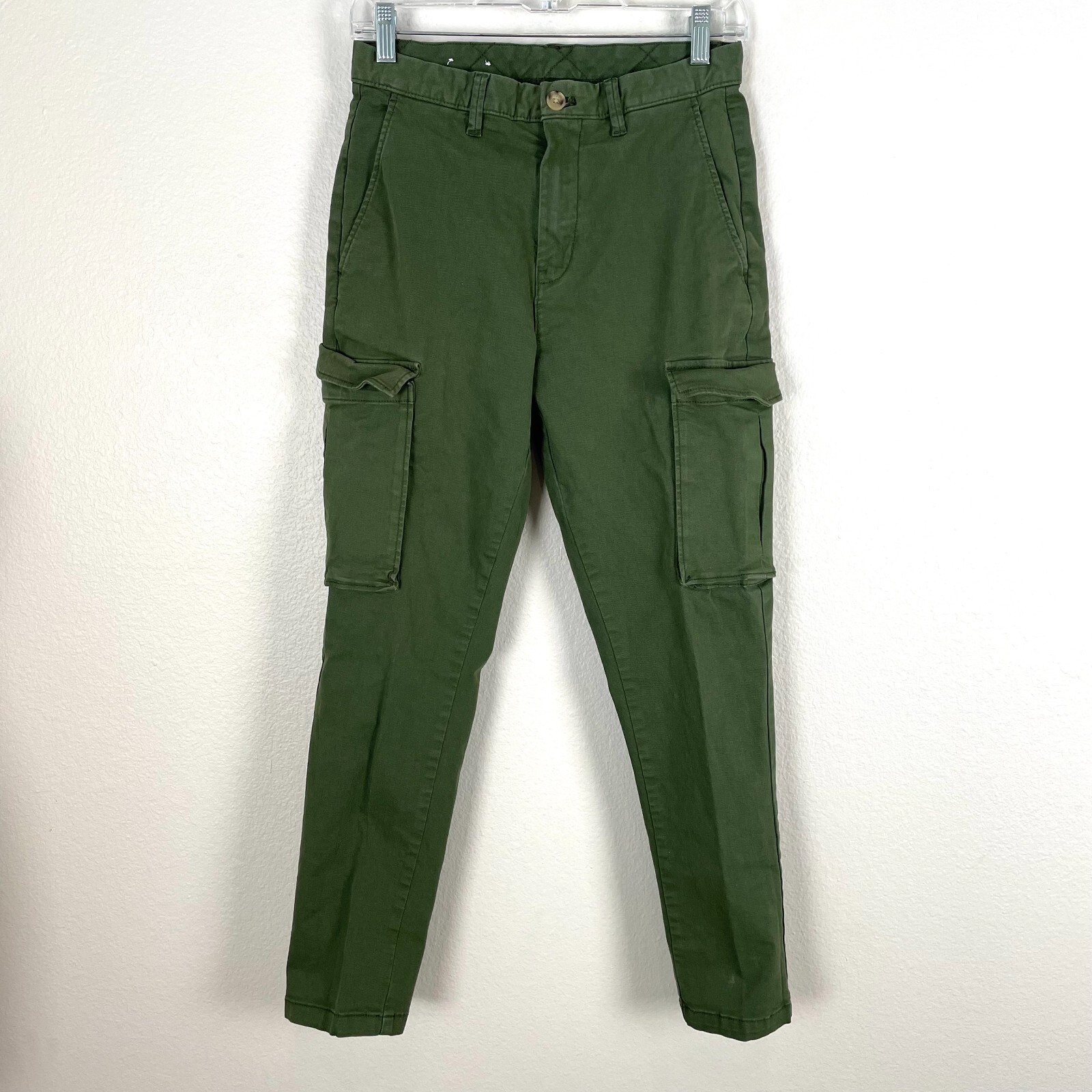 Zara Womens Size 29 Green Cargo Pants Army Utility High