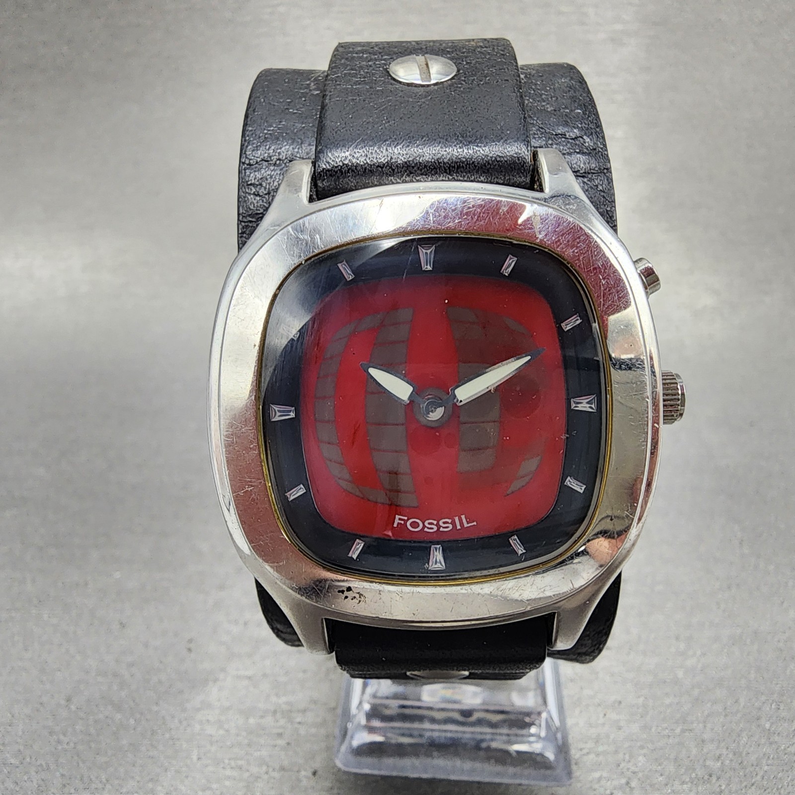 ✨新電池交換済✨ Fossil big tic 赤文字盤 JR-8002 y2k