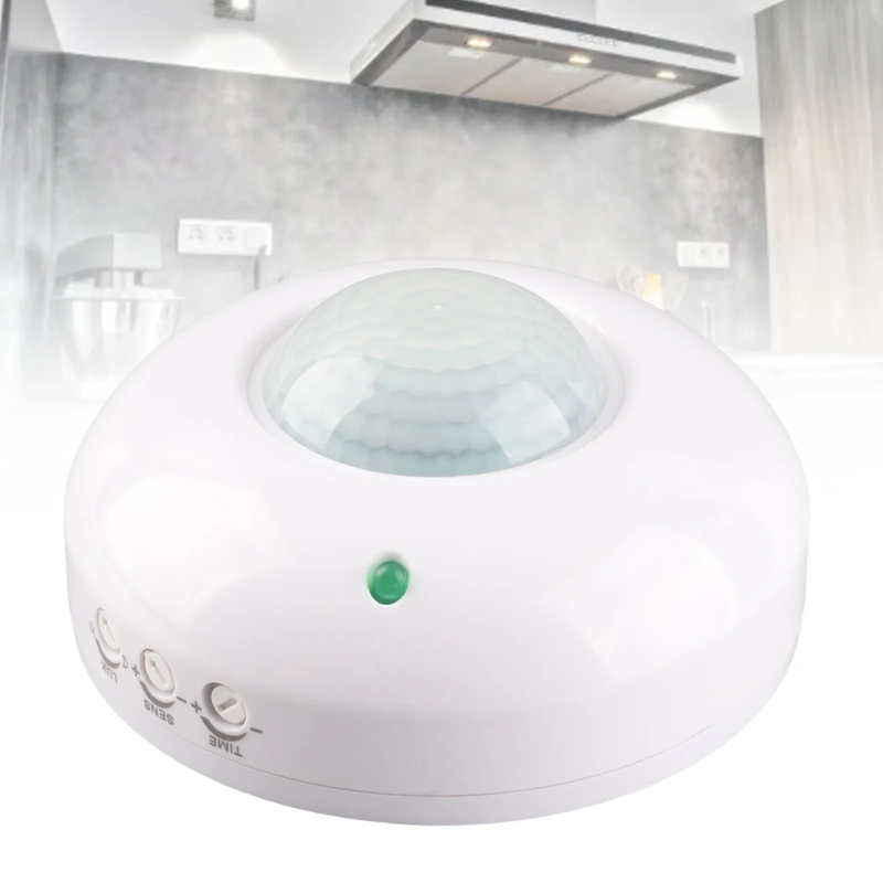 Infrared Sensor Infrared Detector 110V‑240V Adjustable Body Motion Movement Ceil