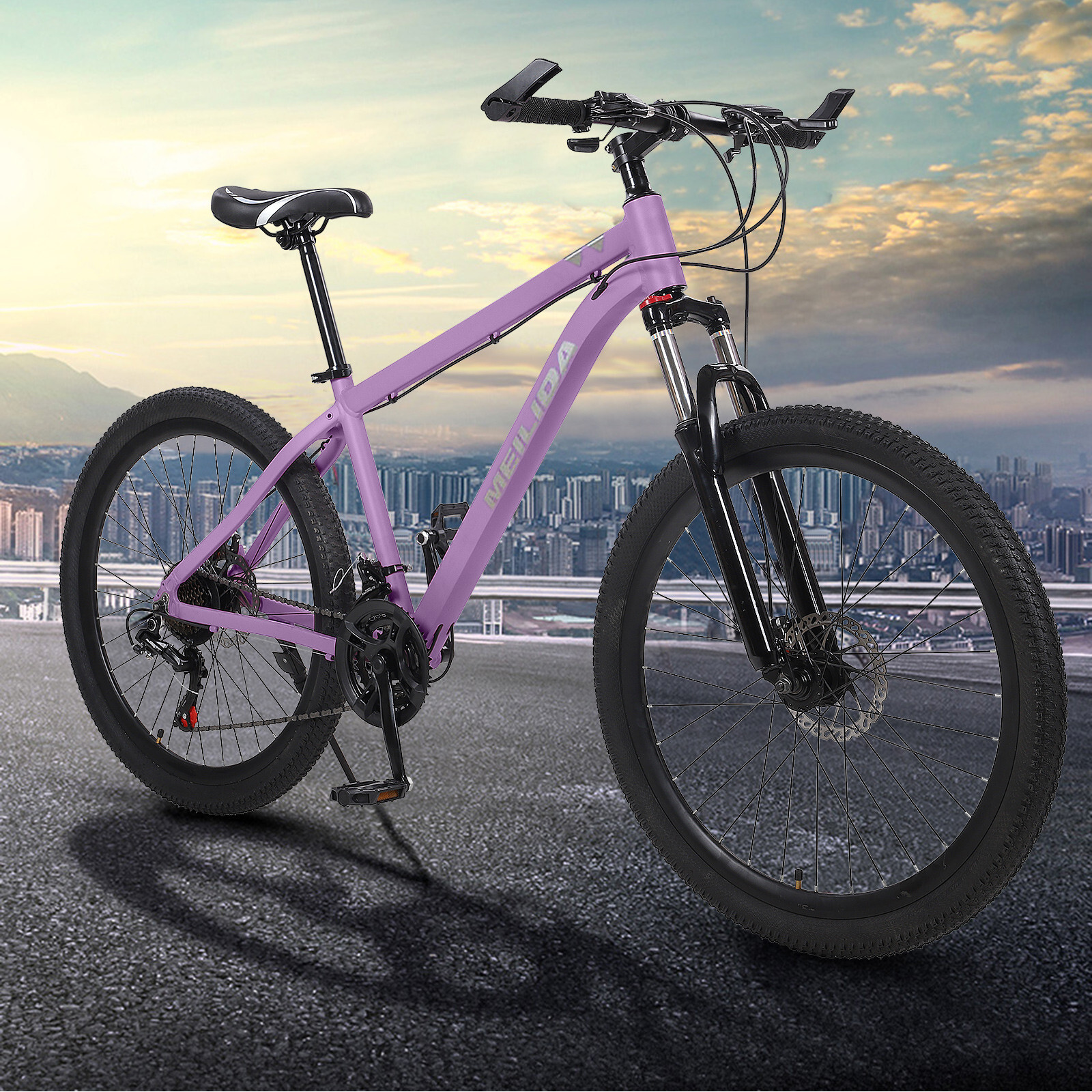 26 Inch Wheels Mountain Bike Shimano 21 Speed Bicycle for Adult Men and Women US