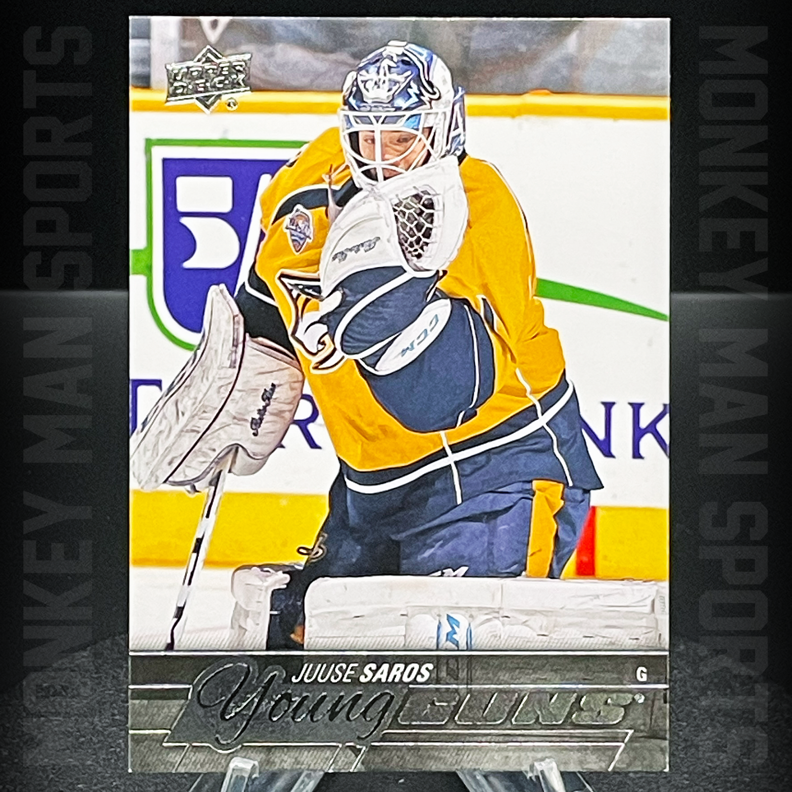 2015-16 UD Series 2 - Juuse Saros Rookie RC YOUNG GUNS - #464 PREDATORS MINT