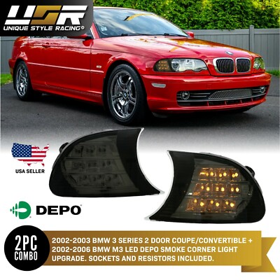 BMW E46 クーペ M3 前期 DEPO製 LEDテール ブラック BMW E46 前期 99y-03y 3シリーズ クーペ インナー ブラック LED
