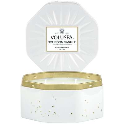 VOLUSPA / 3 WICK TIN CANDLE /BOURBON VANILLE