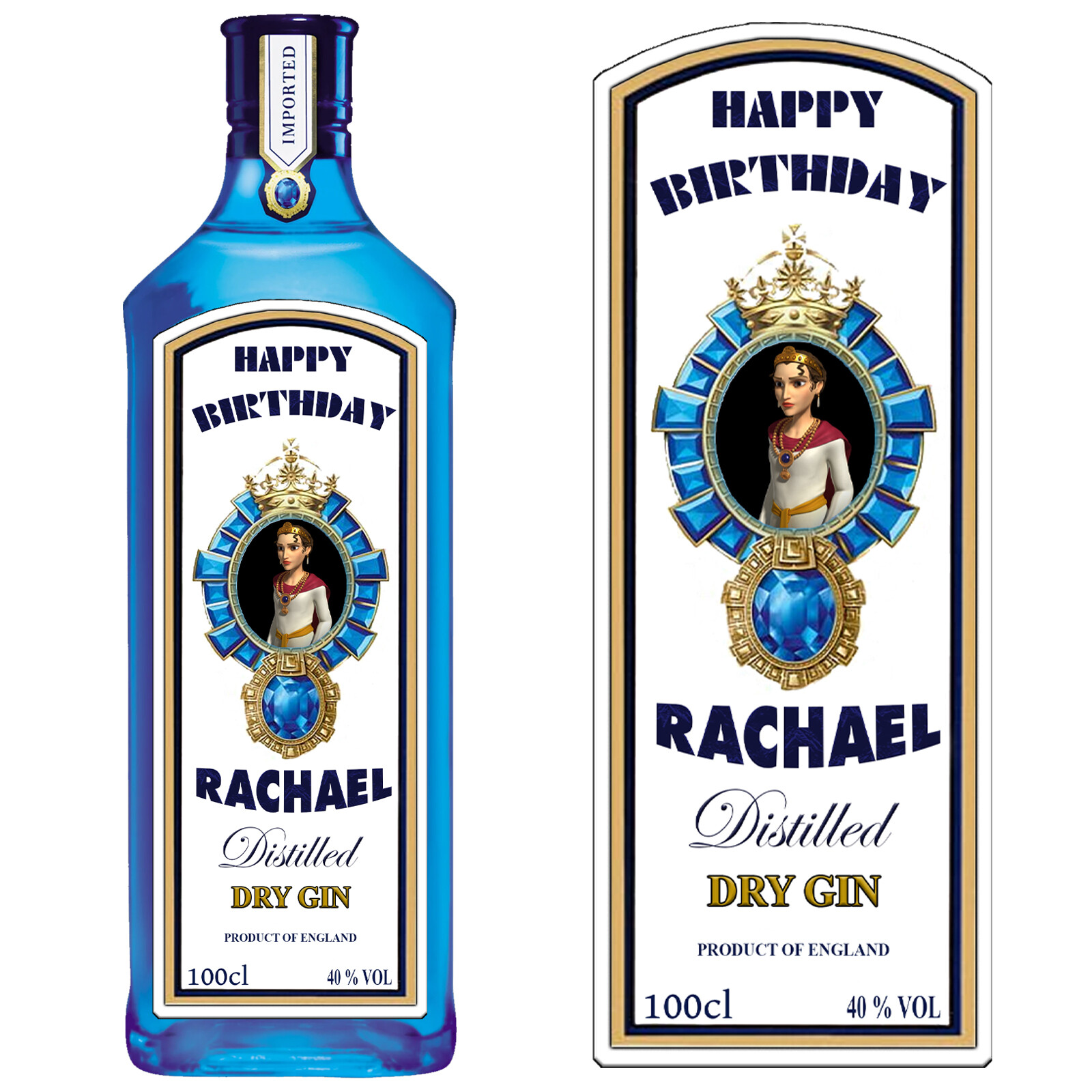 Personalised Smirnoff Vodka New Style Bottle Label Birthday Any Occasion BL396