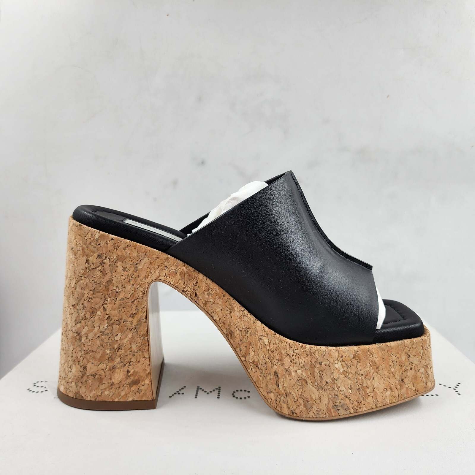 Stella McCartney Skyla Alter Eco Platform Sandals Women's 35/5US Black Slip On - Picture 9 of 19