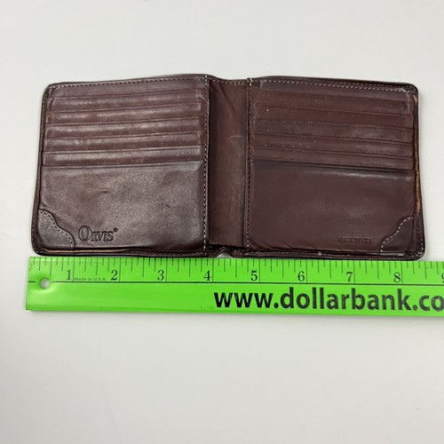 Vintage Orvis Brown Soft Leather Wide Bifold Wallet