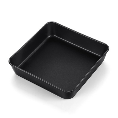 Square Baking Pan, 8 inch Coated Square Cake Brownie Lasagna Pan with Stainle...