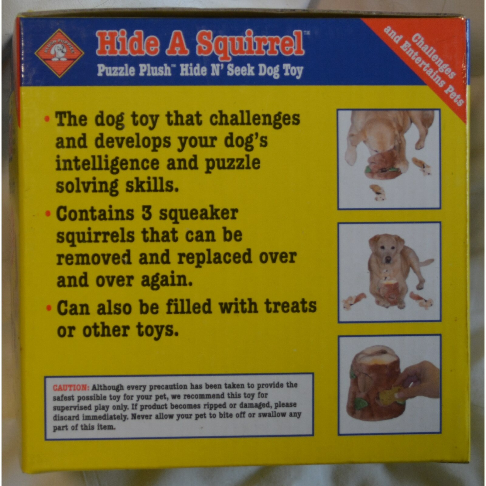 Dog Hide a Squirrel puzzle toy SAR training by Kyjen