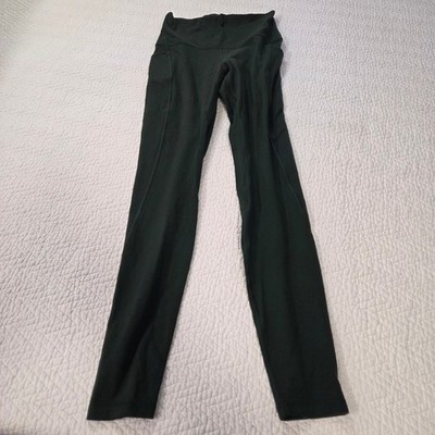 Lululemon Fast and Free High-Rise Tight 28 Non-Reflective Pockets Dark Green