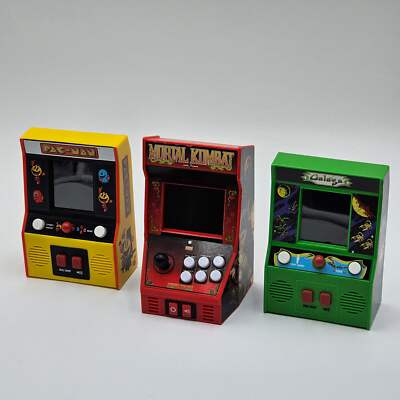 Arcade Classics Retro Mini Arcade Game, Galaga, Mortal Kombat, Pac-Man Bundle