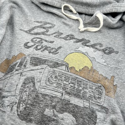 Ford Hoodie Mens XL Official Licensed Bronco Hoodie Distressed Soft