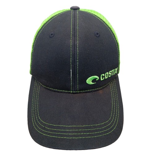 Costa Del Mar Ocean Beach Trucker Mesh Snapback Fluorescent Green Black Cap Hat