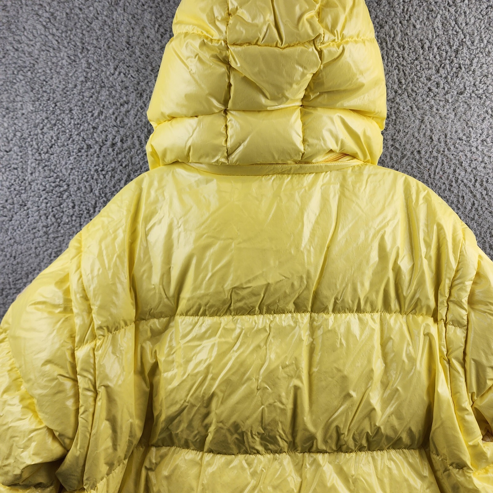 Moncler Mauleon Hooded Puffer Jacket Women's 5 Yellow Removable Hood & Sleeves - Picture 14 of 21