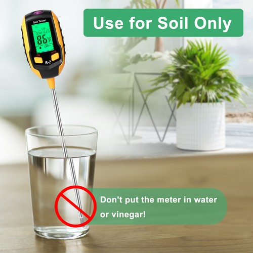 5in1 LCD Digital PH Soil Tester Plant Lawn Water Moisture Temperature Test Meter