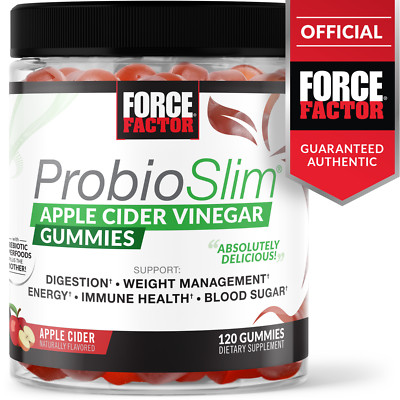 Force Factor ProbioSlim Apple Cider Vinegar Gummies w/ Probiotics and Prebiotics