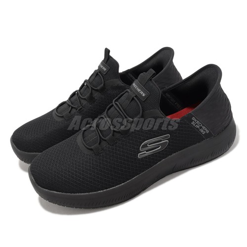 Черные мужские повседневные туфли Skechers Summits SR-Colsin Wide Slip-Ins 200205-WBBK