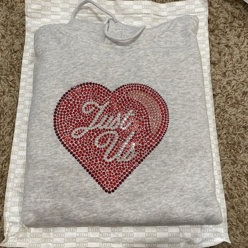 Kith Just Us Hoodie with Swarovski® Crystals Grey Hoodie