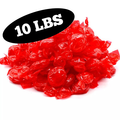 Cinnamon Discs Hard Candy - 10 Pounds -  Individually Wrapped (4 - 2.5lb Bags)