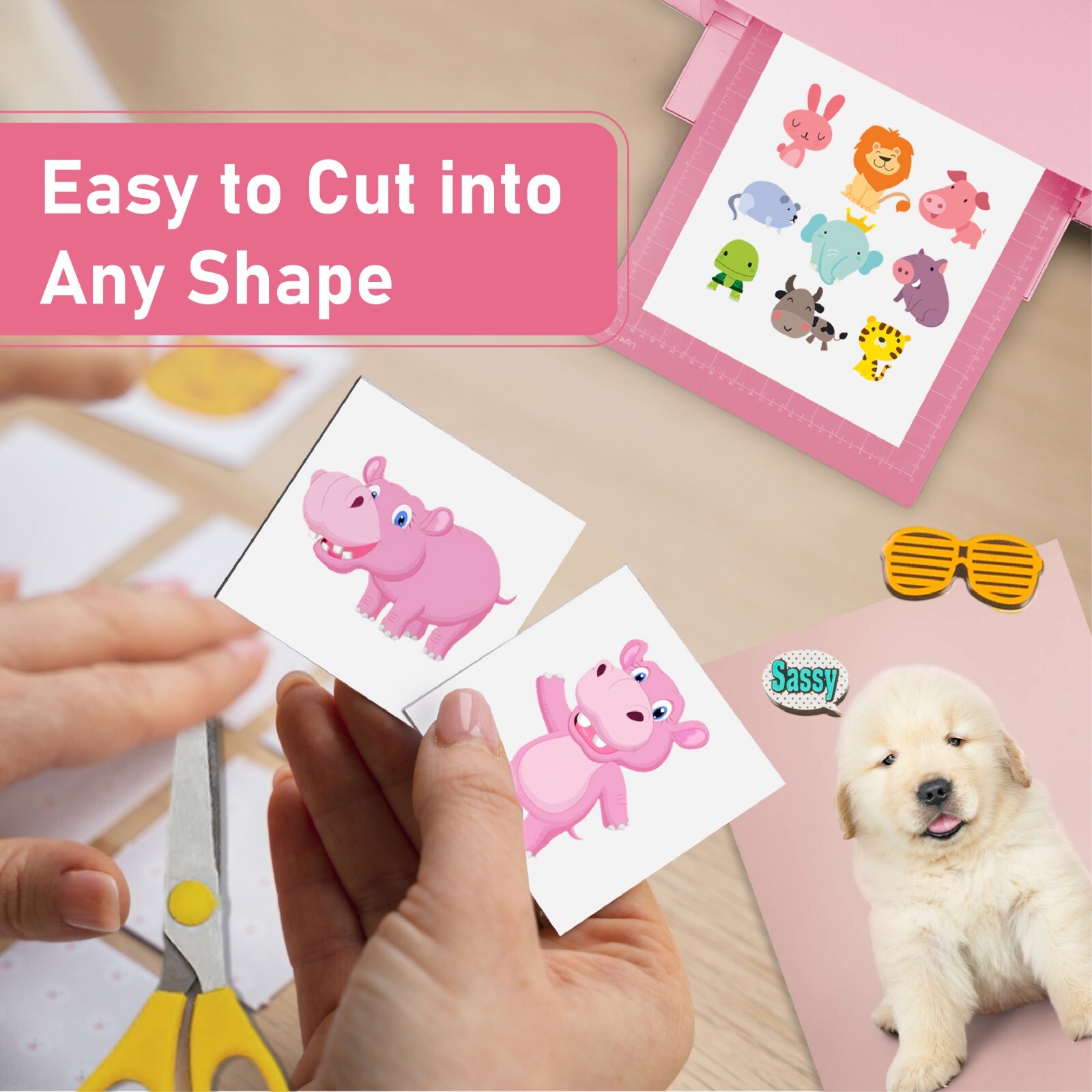 Glossy White Printable Magnet Paper 25 Sheets for Inkjet Printer Cutable 8.5x11