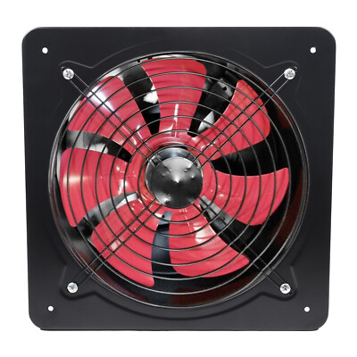 12'' 16'' Axial Exhaust Fan Ventilation Extractor Fan Wall-Mounted Square Blower