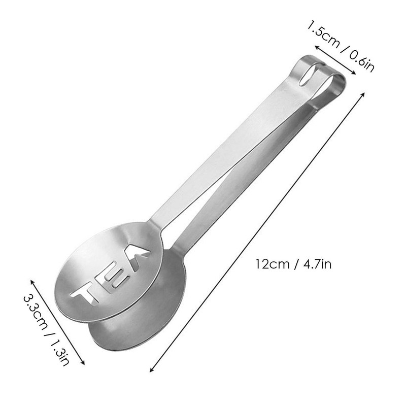 Stainless Steel Teabag Tongs Tea Bag Squeezer Holder Herb Tong Strainer