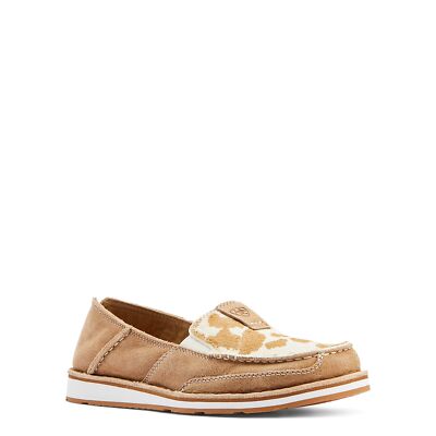 Ariat  Ladies Cruiser Adobe Tan & White Hair On Slip On Shoes 10044532