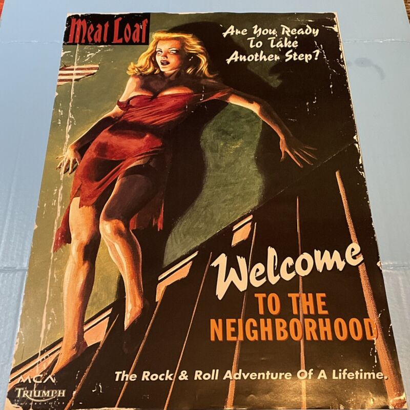 S7 MEAT LOAF Welcome to the Neighborhood 24 x 36 promo poster 1995 Triumph Cycle