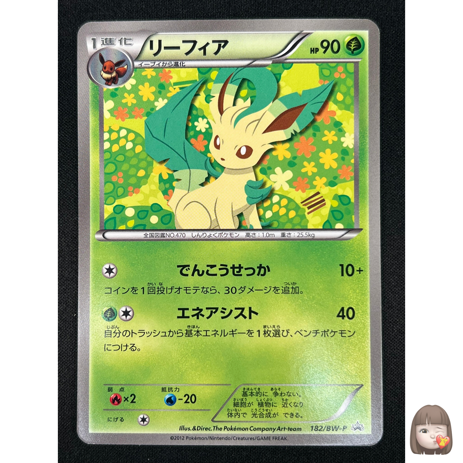 NM]Leafeon Pokemon Card Japanese 182/BW-P 2012 Eevee