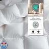 Hotel Grand Luxury White Goose Feather Down Fiber Comforter Queen Size, 100% Cotton Ultra Soft Duvet Insert Queen, Hotel Hypoallergenic Extra Warmth Bedding Comforter, White 90x90 Inch