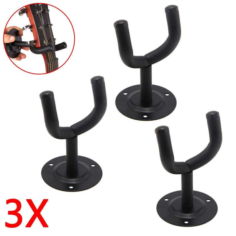 3x Gitarrenwandhalter Gitarrenständer Wandhalter Skateboardhalter E-Gitarre,Bass
