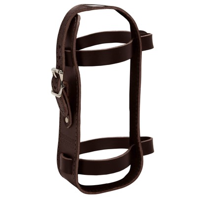 Lowbrow Customs Leather Fuel Reserve Bottle Carrier - Brown
