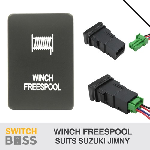 WINCH FREESPOOL White LED Short Small Push Switch Suit Suzuki Jimny JB74 JB64W