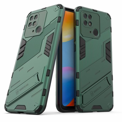 For XiaoMi RedMi 10C 4G, Shockproof Hybrid Armor KickStand Hard Back Case Cover