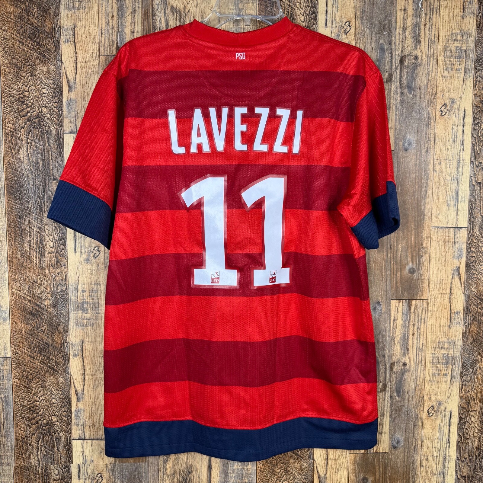 【10s_Archive】NIKE PSG Shirt Lavezzi Red 2012-13 Paris Saint-Germain Away Shirt Lavezzi #11 - 5/10 - (M)