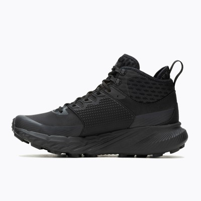 Pre-owned Merrell Men Agility Peak 5 Tactical Mid Shoes In Black