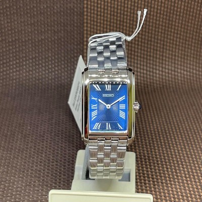 Pre-owned Seiko Swr085p1 Blue Analog Roman Quartz Stainless Steel Women's Classic Watch