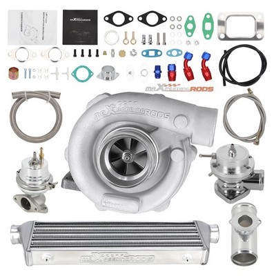 T3 T4 T04E Turbocharger & Wastegate& Intercooler Kit for 1.5L-3.0L Engine 400HP