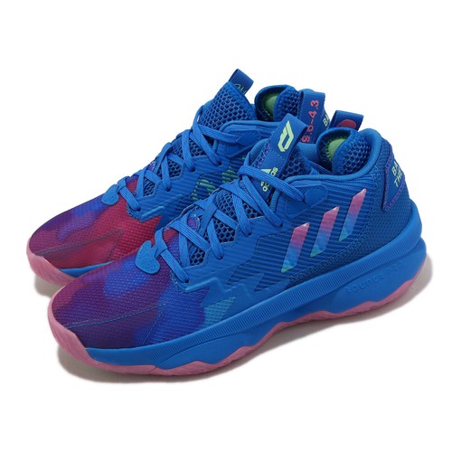 

Adidas Dame 8 J Lillard Battle Of The Bubble Синий Детский молодежный баскетбольный мяч GY2916, Dame 8 J