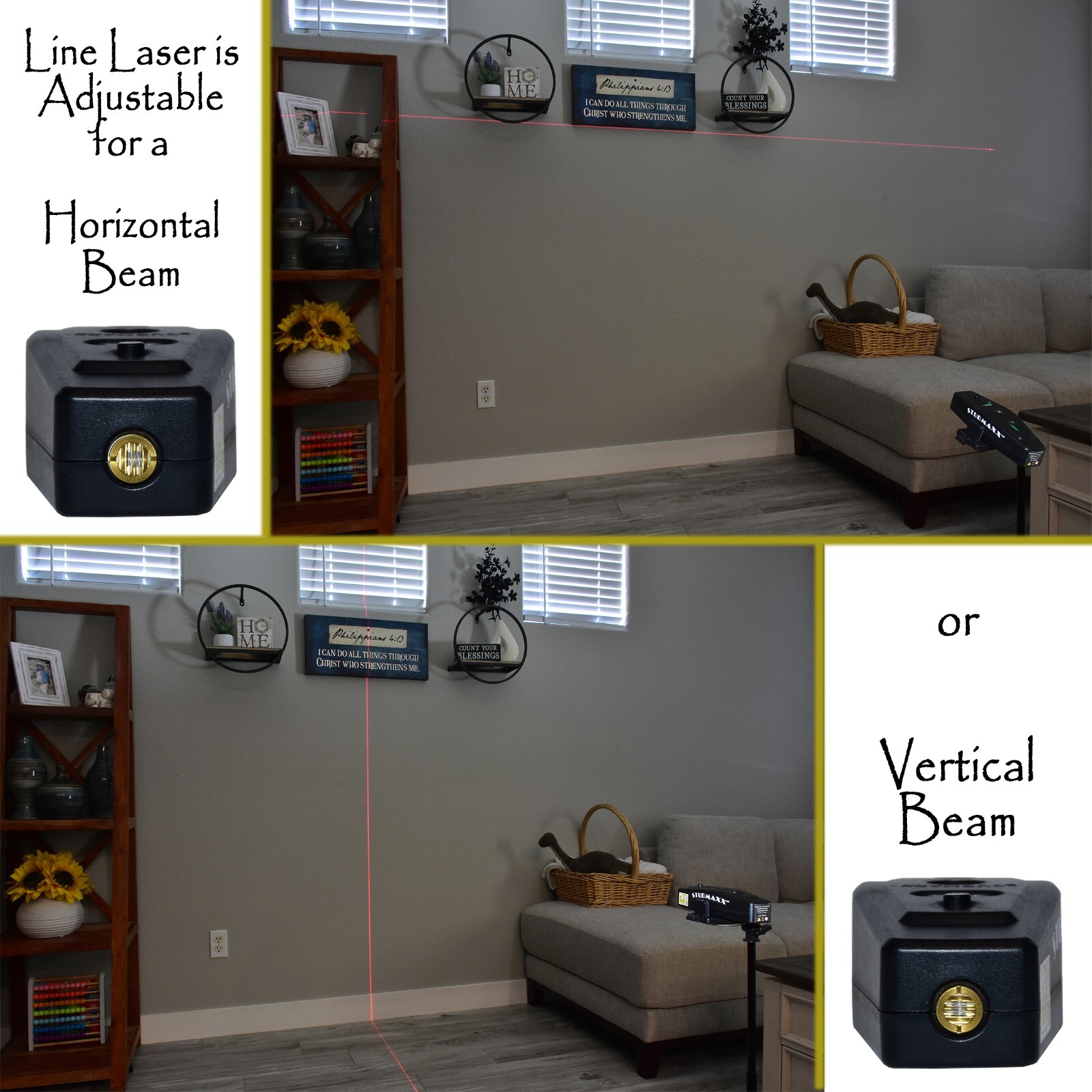 Stud Finder Laser Level. Magnetic Stud Finder with Laser Measurement Tool!