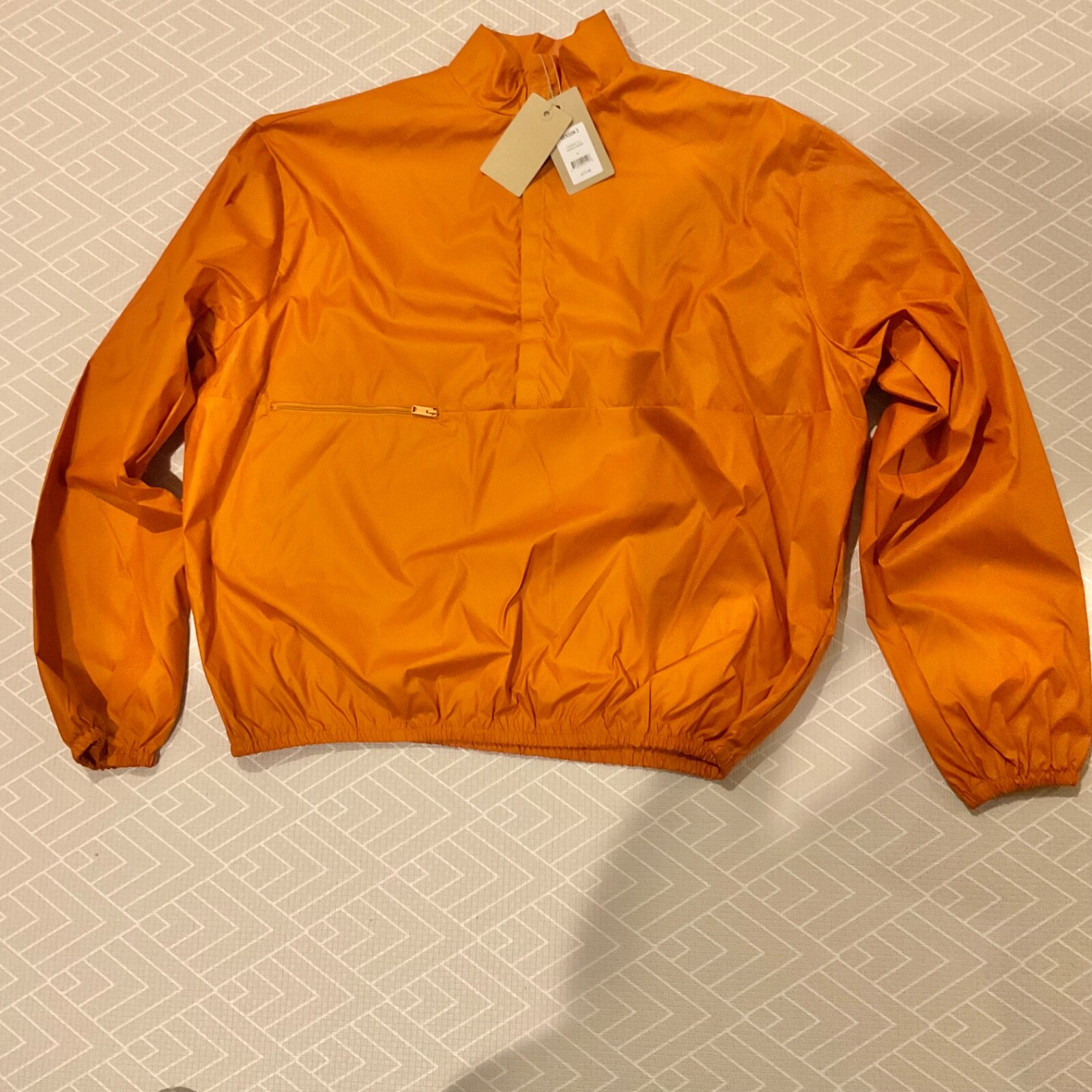 Pre-owned Yeezy Men Size M Season 3 Packable Orange Windbreaker Jacket