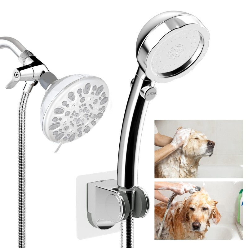 Dog Shower Sprayer Attachment Set for Pet Bathing and Dog